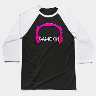 Headphones - Gamer - Graphic Gaming - Video Game Lover - Pink Baseball T-Shirt